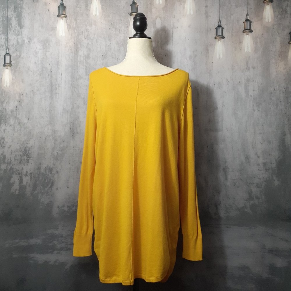 Caslon Mustard Yellow LS Shirt Size Large